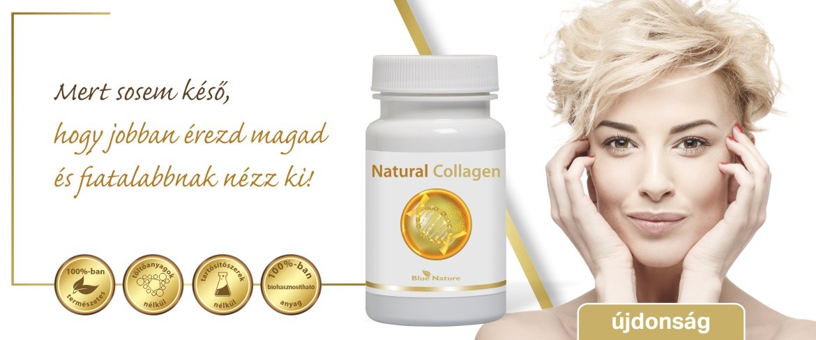Natural collagen: halkollagén + vadrózsa + szerves kén (MSM)